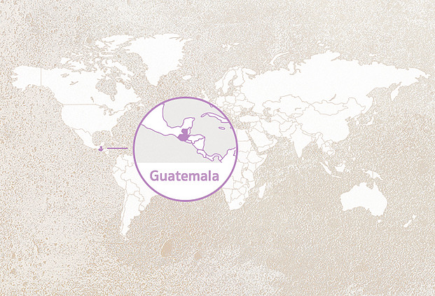 Weltkarte mit Highlight Guatemala